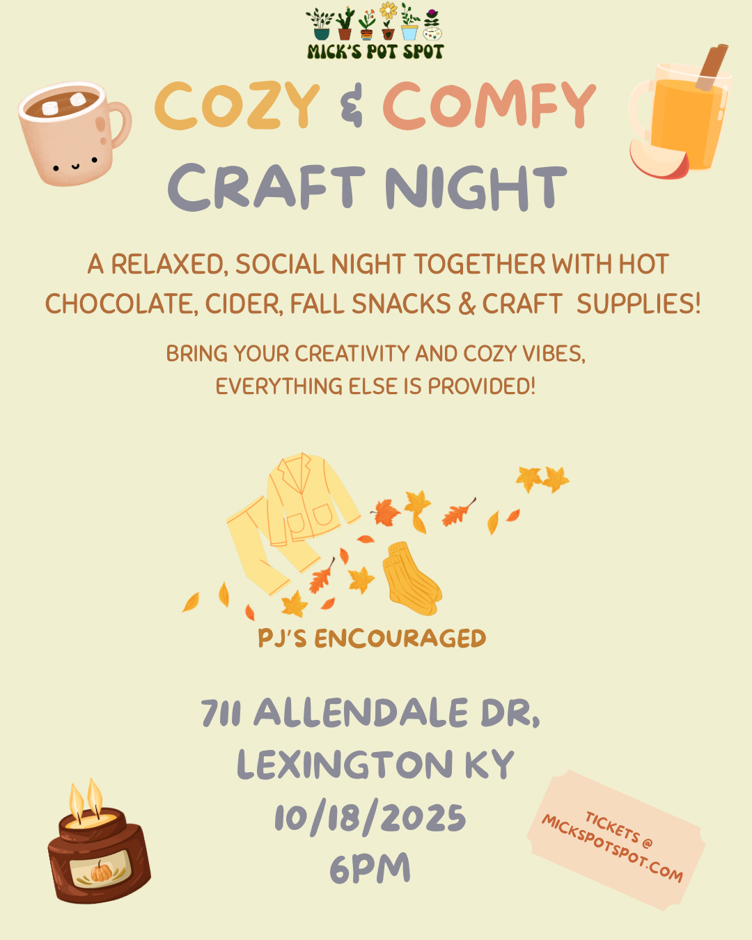 Cozy & Comfy Craft Night!
