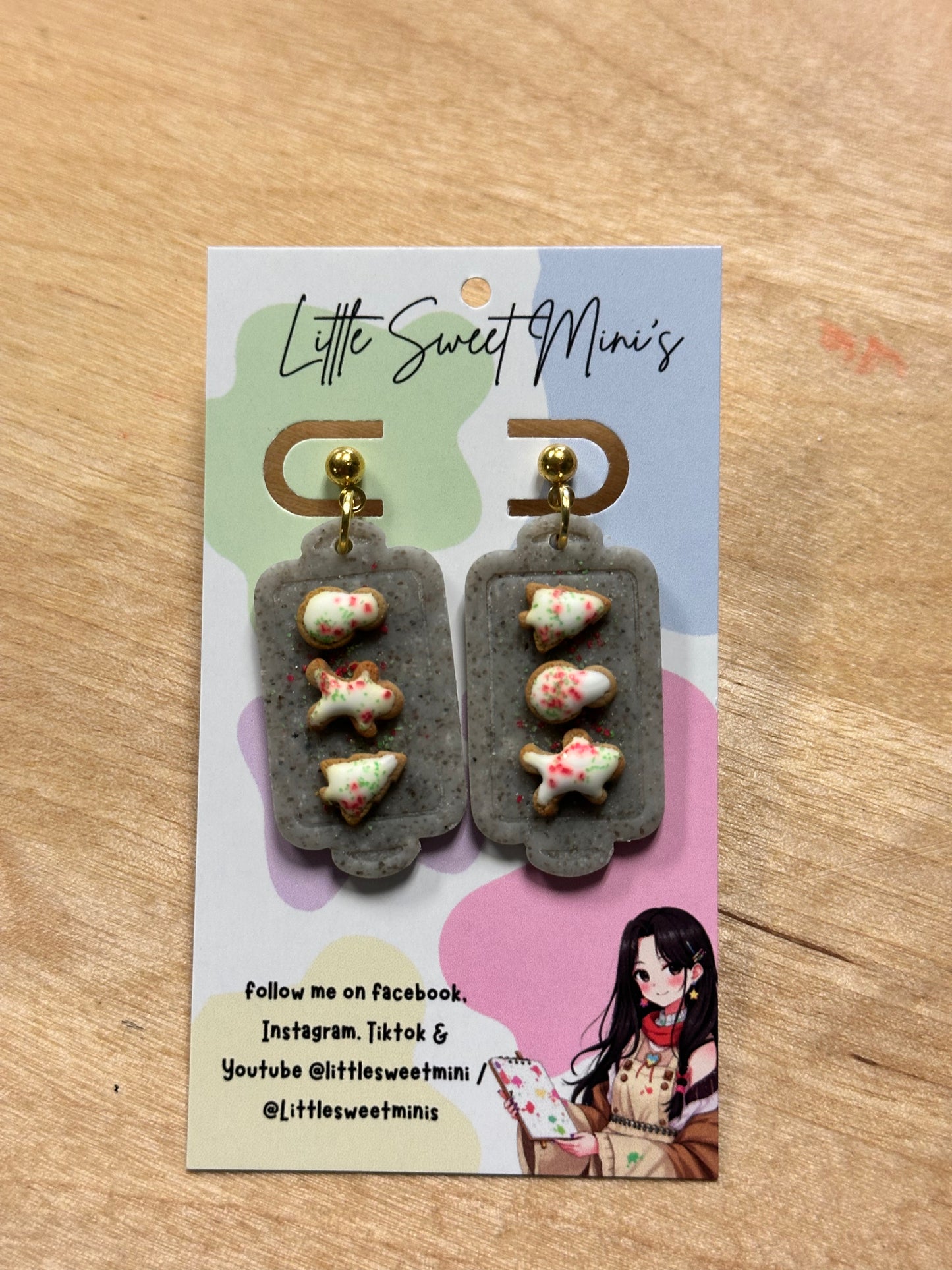 Cookies w icing - earrings