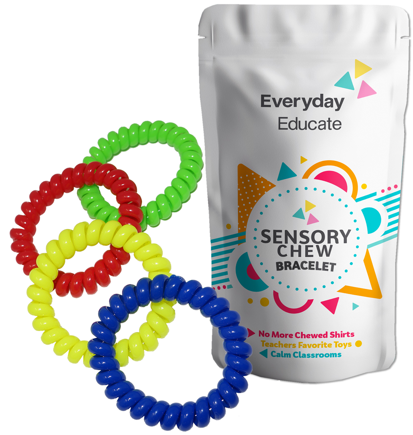 Chewy Dewey™ Sensory Bracelet - (4 Pack)