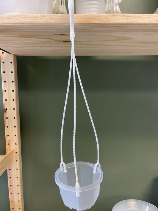 3.8" Small Clear Hanging Pot