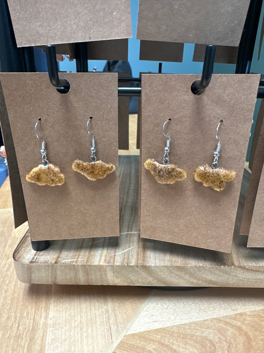 Dino nugget earrings