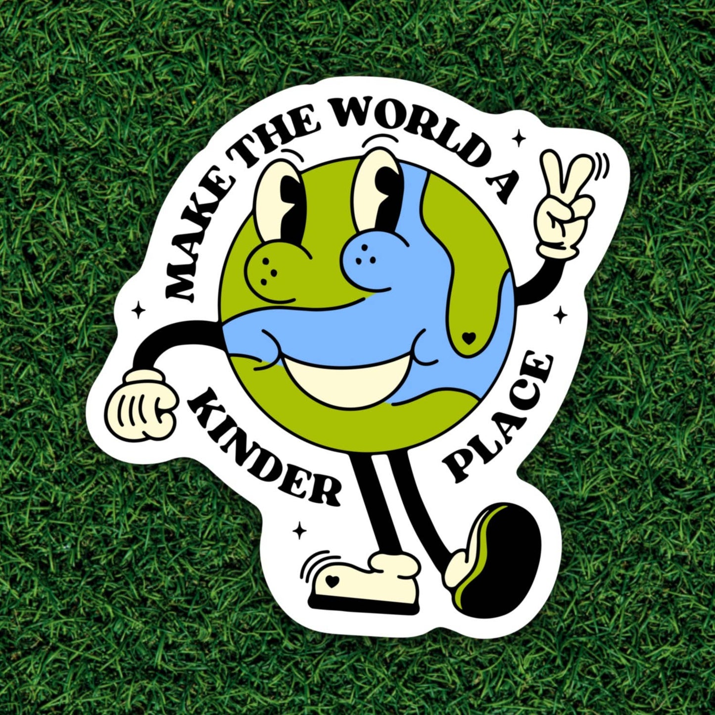 Make the World a Kinder Place, Retro Character Sticker