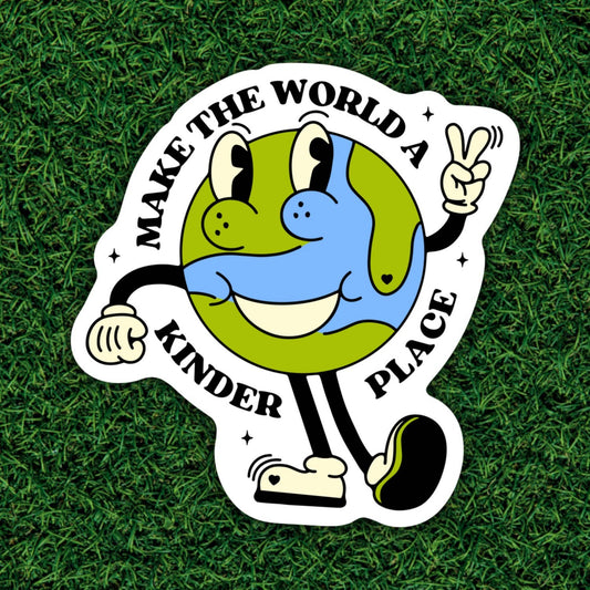 Make the World a Kinder Place, Retro Character Sticker