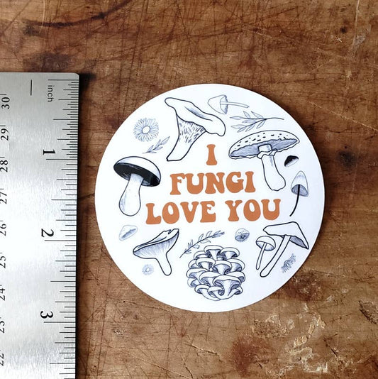 I Fungi Love You, Funny Vinyl Sticker