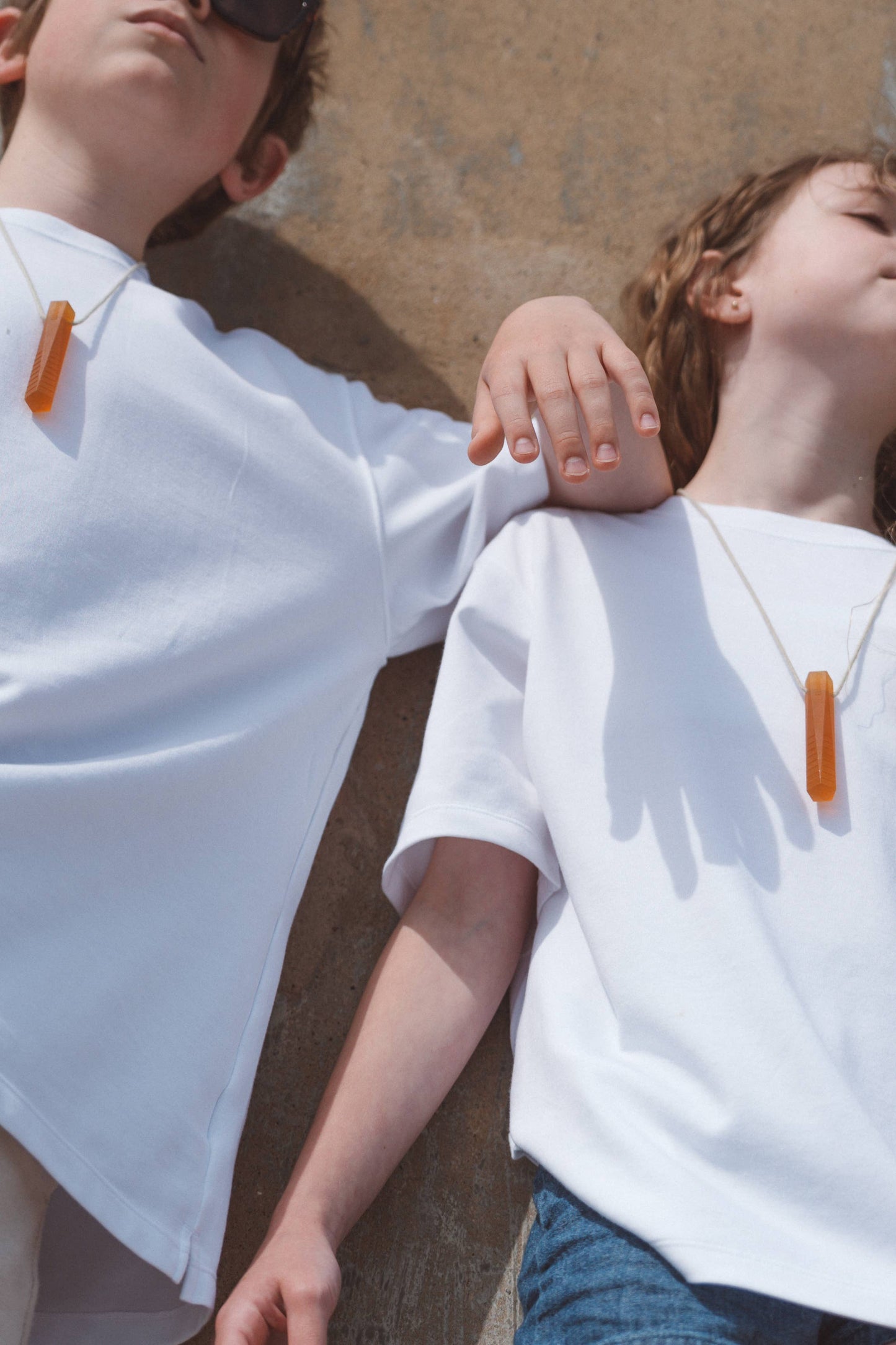 The Santo: Natural Rubber Sensory Chew Necklace Two Pack
