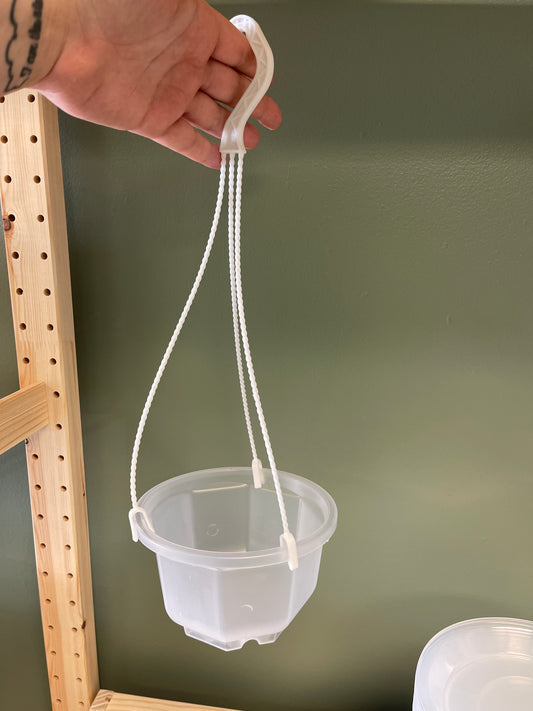 5.8" Clear Hanging Pot