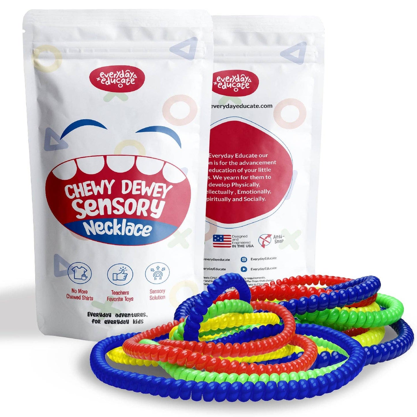 Chewy Dewey™ Sensory Necklace - (8 Pack)