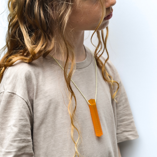 The Santo: Natural Rubber Sensory Chew Necklace Two Pack